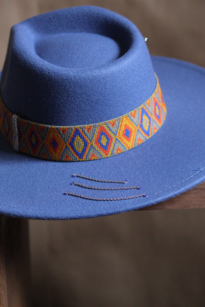 Blue Azteca Fedora