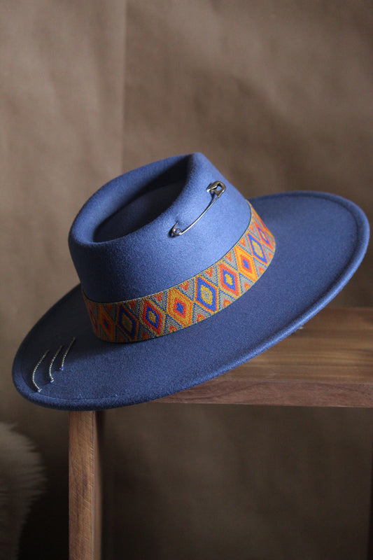 Blue Azteca Fedora