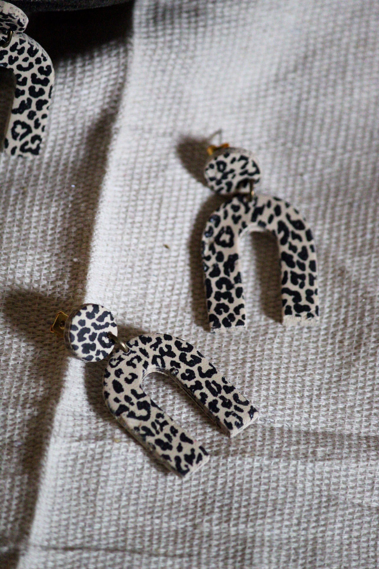 Blonde Cheetah Earring